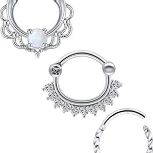 3Pc Stainless Steel 16 Gauge Piercing